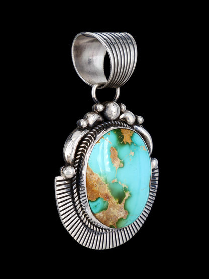 Native American Cold Chisel Sonoran Gold Turquoise Pendant