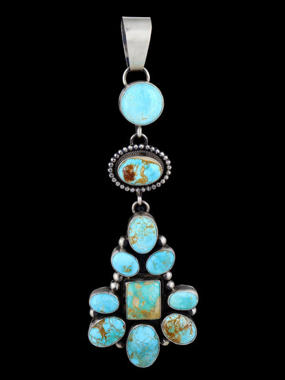 Native American Jewelry Royston Turquoise Cluster Pendant