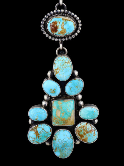 Native American Jewelry Royston Turquoise Cluster Pendant