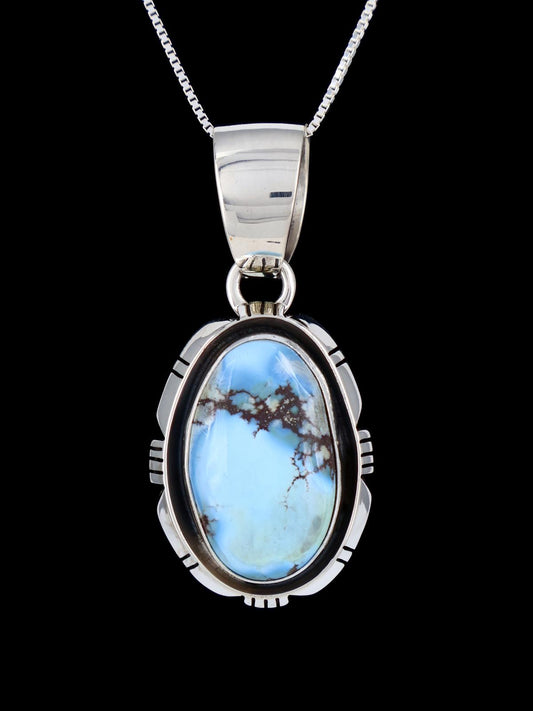 Native American Sterling Silver Golden Hill Turquoise Pendant