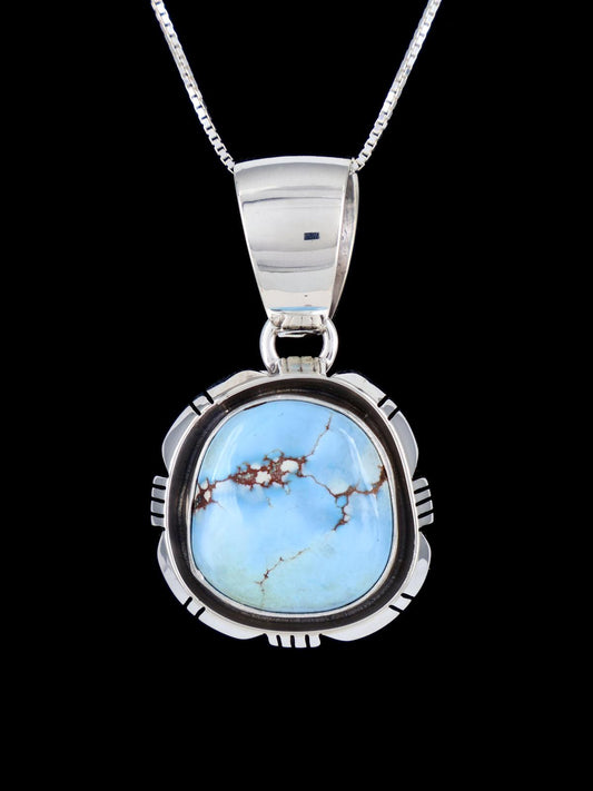 Native American Sterling Silver Golden Hill Turquoise Pendant