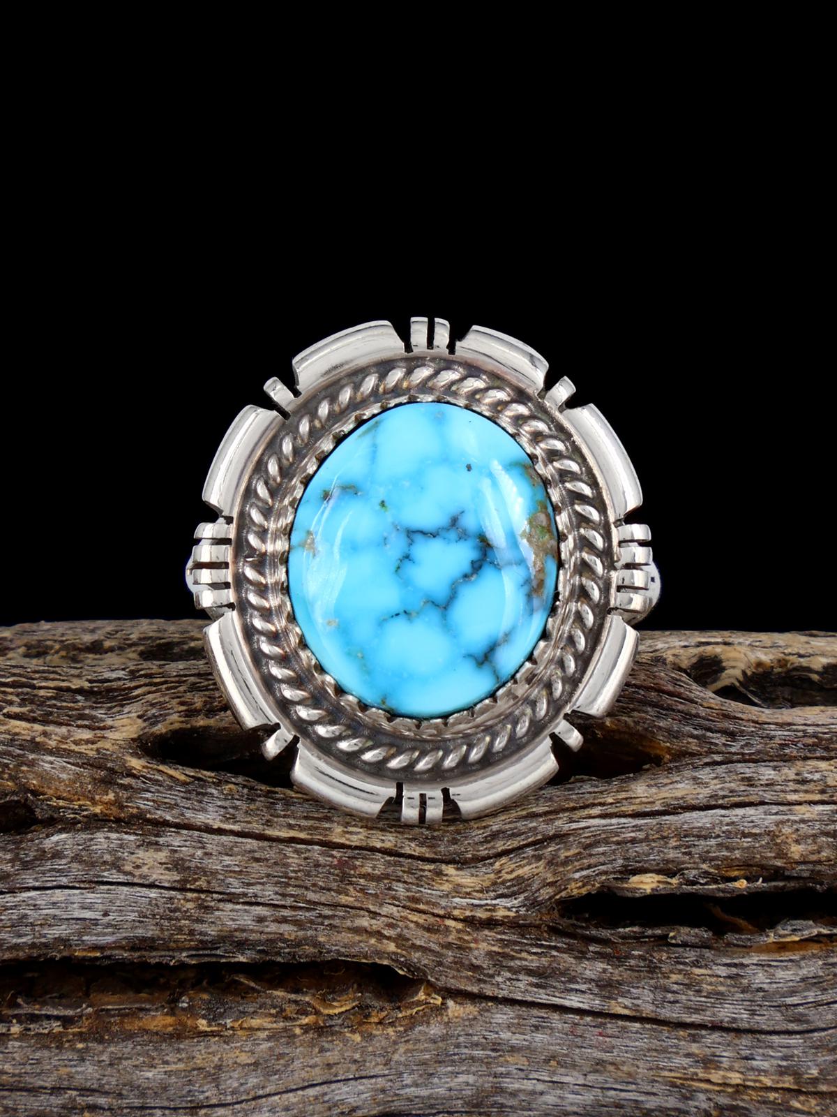 Navajo Kingman Turquoise Ring, Size 7