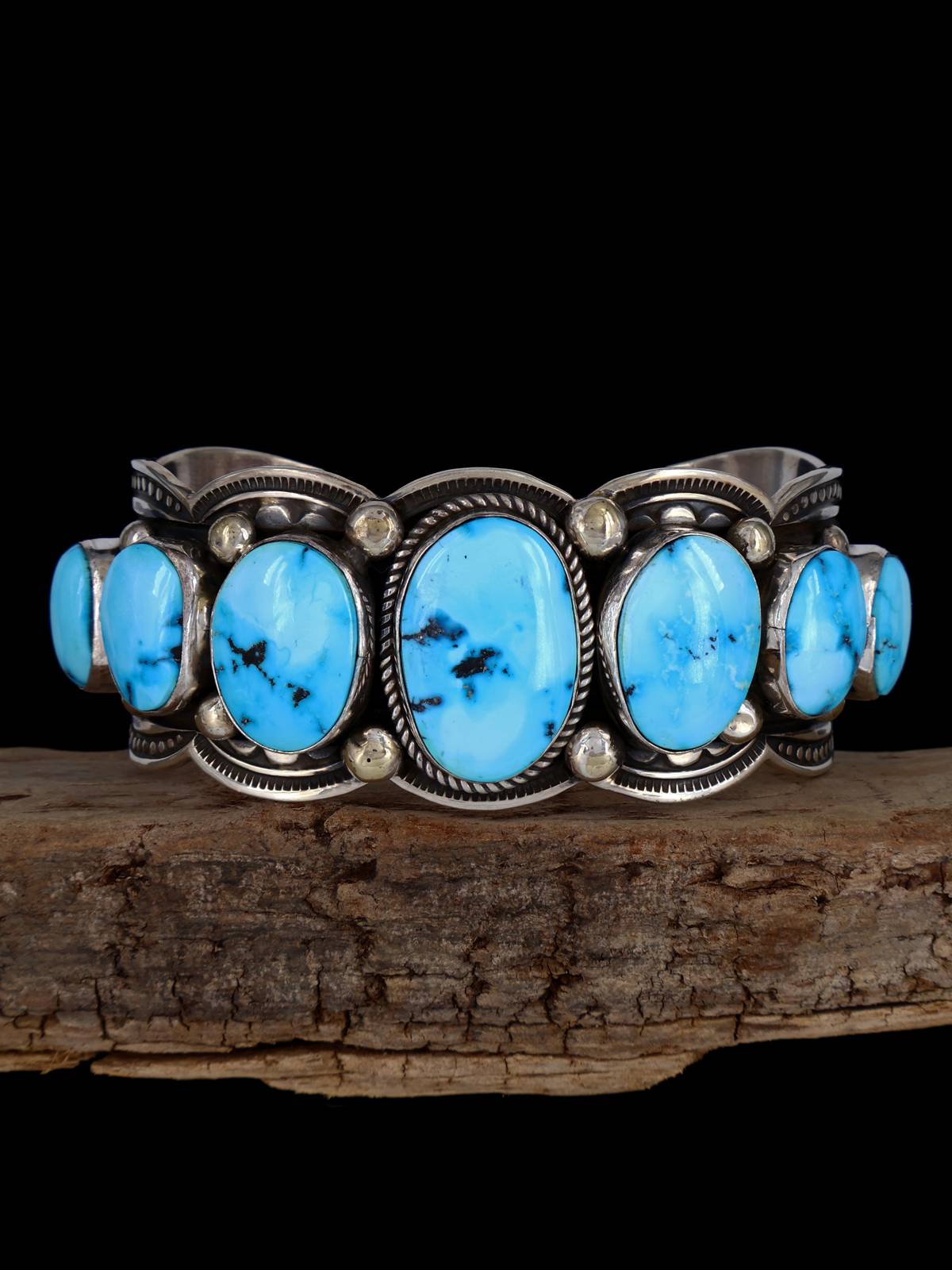 Native American Jewelry Palomino Turquoise Cuff Bracelet - PuebloDirect.com