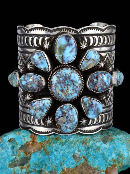 Native American Indian Jewelry Natural Dry Creek Turquoise Cuff Bracelet - PuebloDirect.com