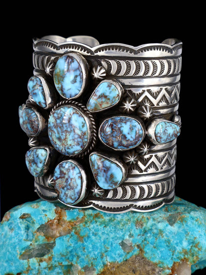 Native American Indian Jewelry Natural Dry Creek Turquoise Cuff Bracelet - PuebloDirect.com
