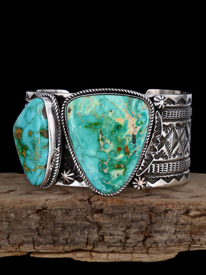 Navajo Jewelry Natural Royston Turquoise Cuff Bracelet - PuebloDirect.com
