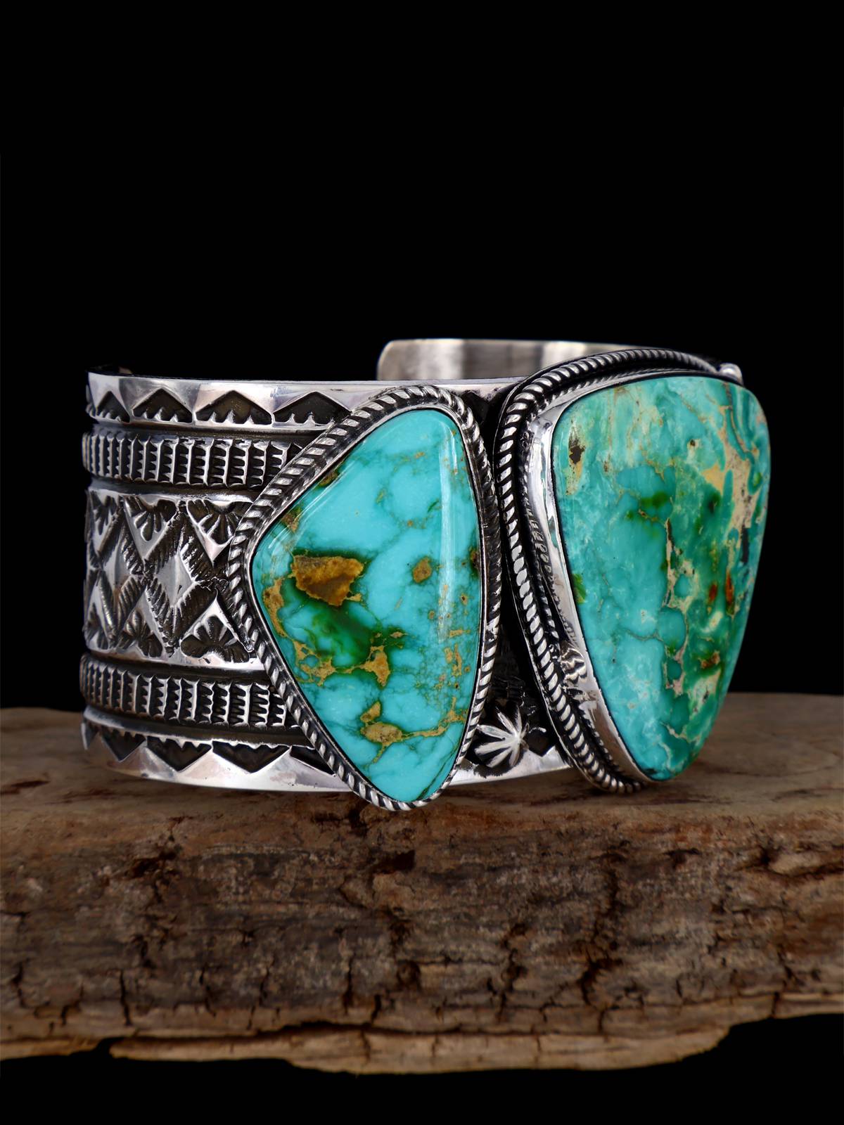 Navajo Jewelry Natural Royston Turquoise Cuff Bracelet - PuebloDirect.com