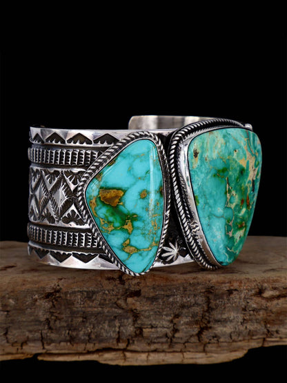 Navajo Jewelry Natural Royston Turquoise Cuff Bracelet - PuebloDirect.com