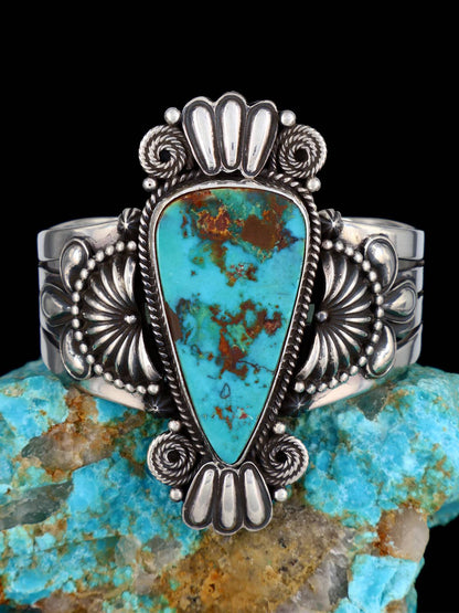 Navajo Jewelry Natural Royston Turquoise Cuff Bracelet - PuebloDirect.com