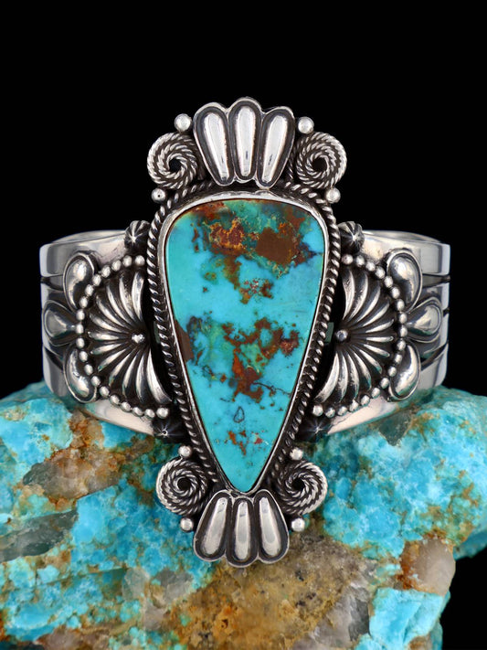Navajo Jewelry Natural Royston Turquoise Cuff Bracelet - PuebloDirect.com