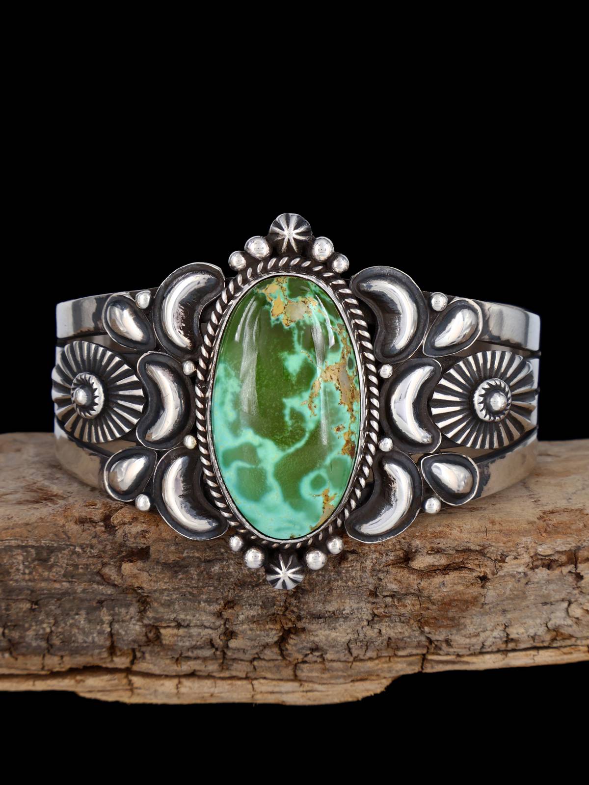 Navajo Jewelry Natural Royston Turquoise Cuff Bracelet - PuebloDirect.com