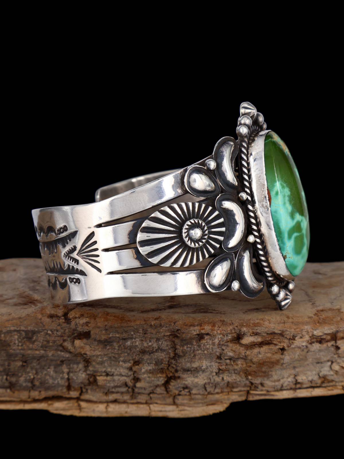 Navajo Jewelry Natural Royston Turquoise Cuff Bracelet - PuebloDirect.com