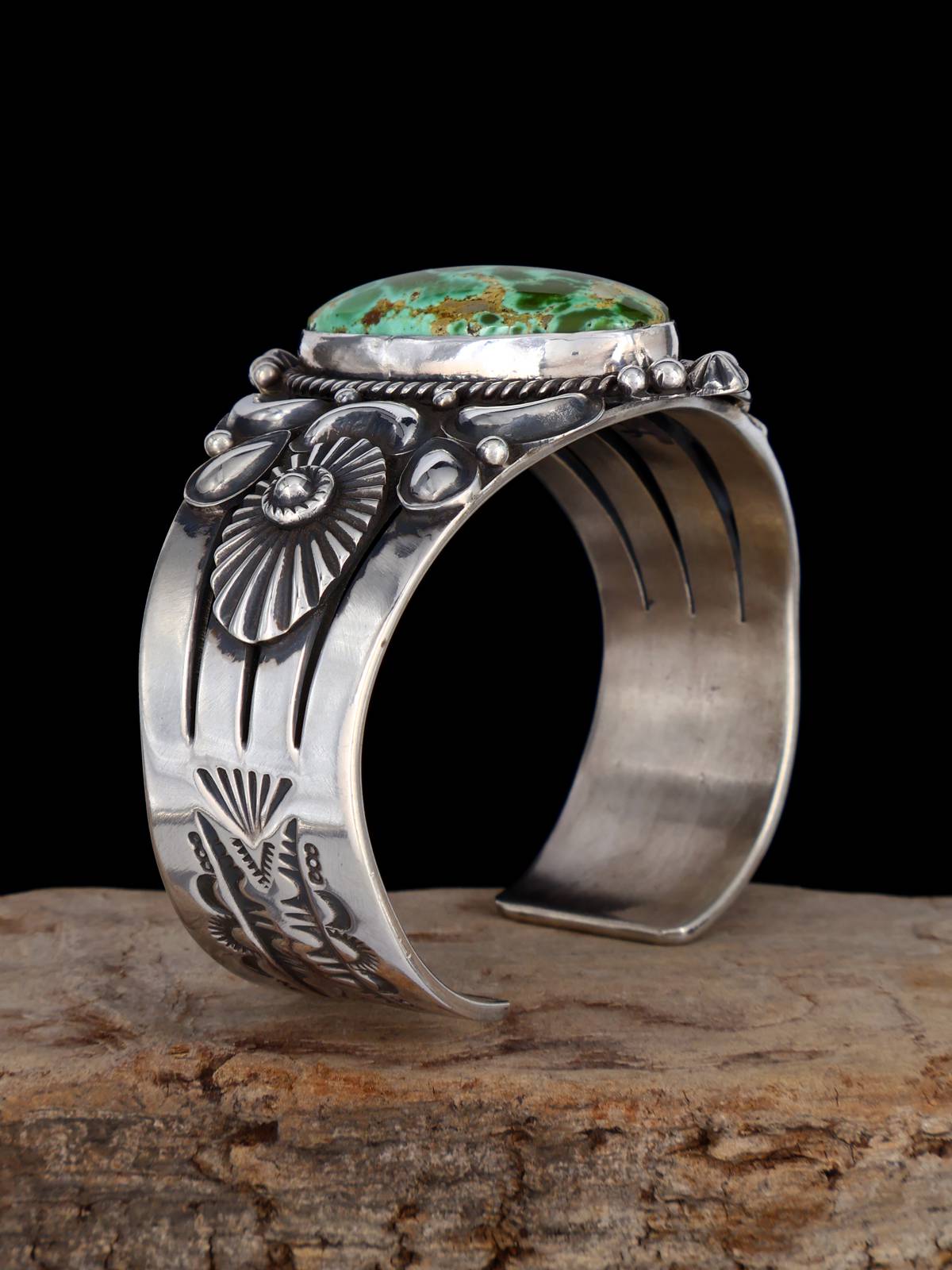 Navajo Jewelry Natural Royston Turquoise Cuff Bracelet - PuebloDirect.com