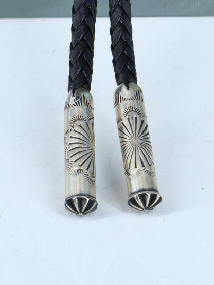 Native American Sterling Silver Sonoran Gold Turquoise Bolo Tie