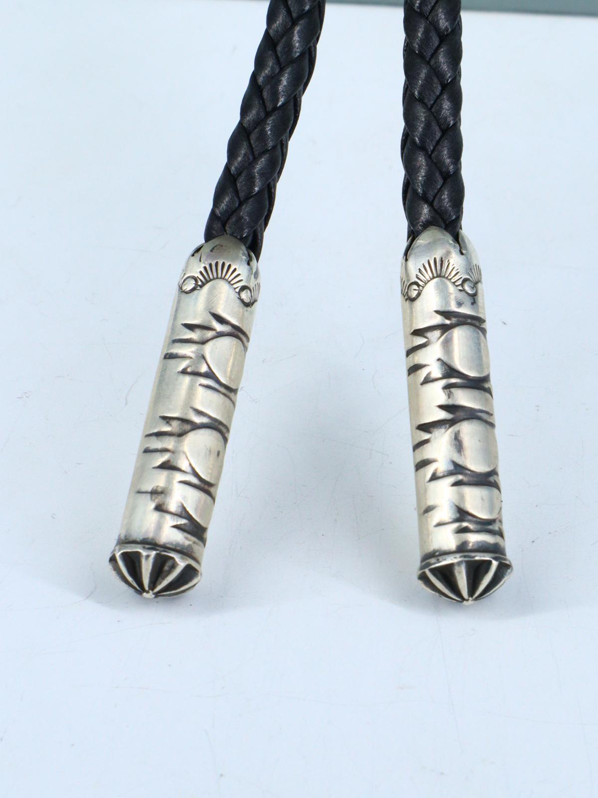 Native American Sterling Silver Golden Hill Turquoise Bolo Tie