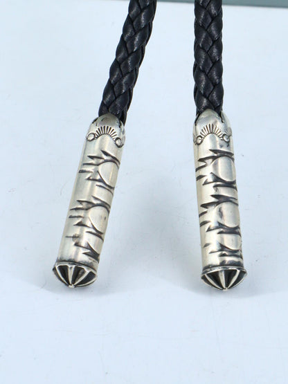 Native American Sterling Silver Golden Hill Turquoise Bolo Tie