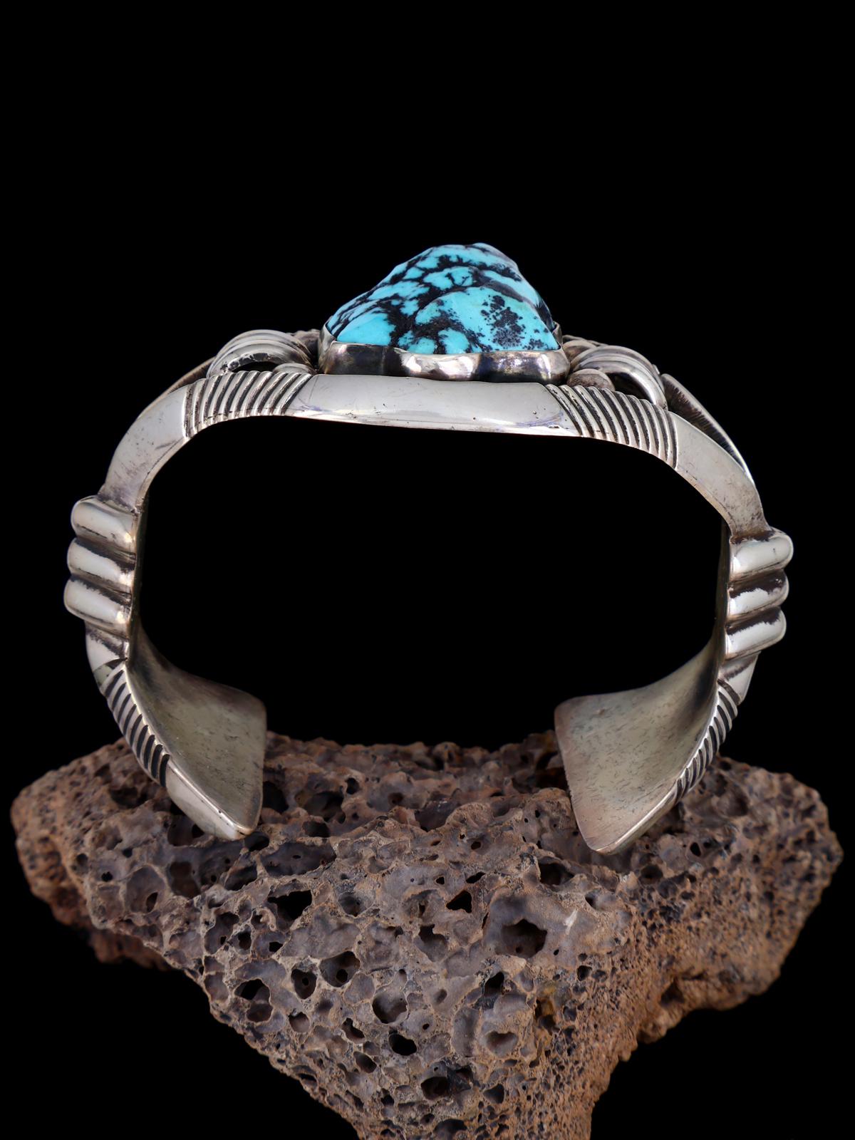 Vintage Turquoise Sterling Silver Bracelet - PuebloDirect.com