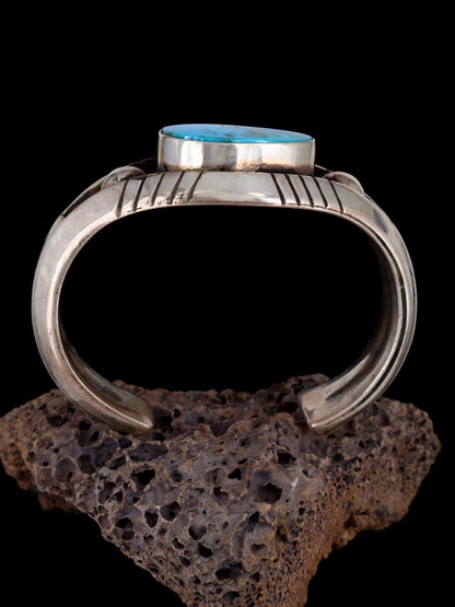Vintage Turquoise Sterling Silver Bracelet - PuebloDirect.com