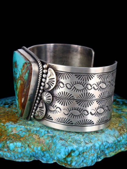 Native American Sterling Silver Royston Turquoise Bracelet - PuebloDirect.com