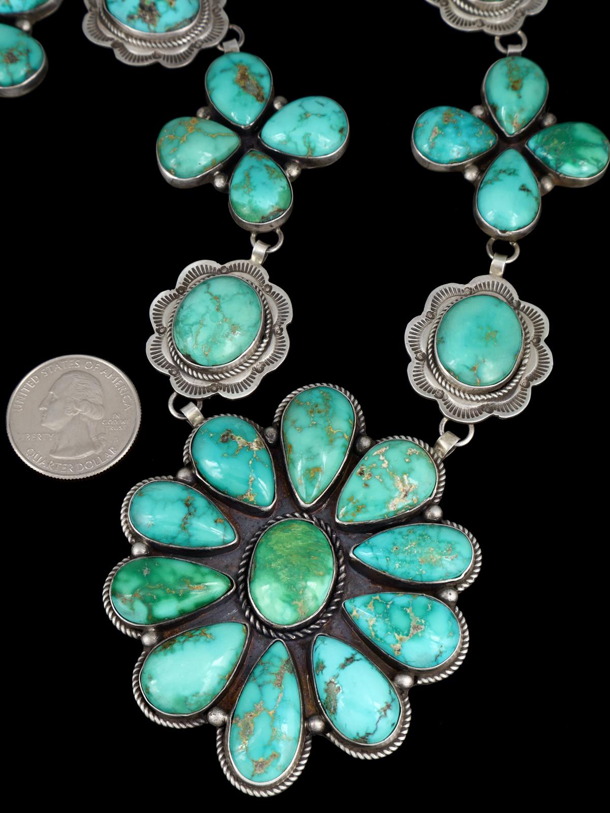 Native American Emerald Valley Turquoise Lariat Y Necklace - PuebloDirect.com