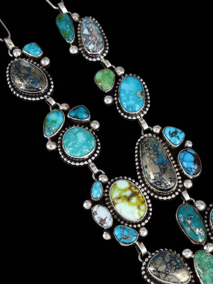Native American Jewelry Turquoise Lariat Necklace Set - PuebloDirect.com